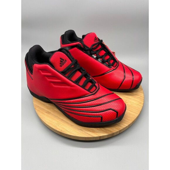 Adidas Shoes Mens 9.5  Red Black Basketball Sneakers TMAC 3 Restomod Mid GY2135 - Picture 2 of 12